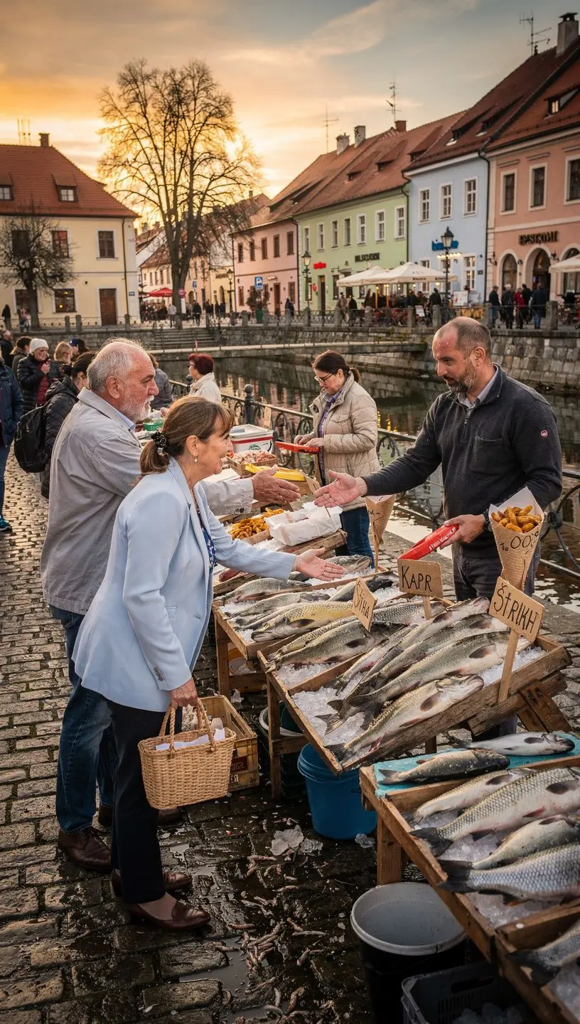 Skupina turistů procházející úzkými uličkami města, obklopená historickou architekturou.
